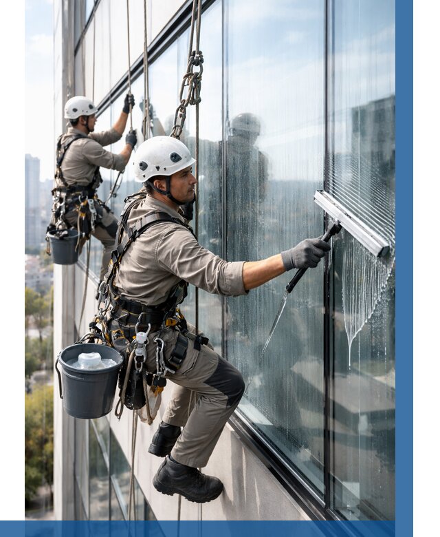 Мойка окон альпинистами в Ангарске от 4623 р. | ВЫСОТНИК-Нгр