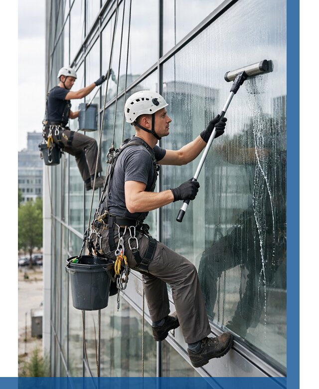 Мойка витражей альпинистами в Ангарске от 719 р. под ключ|ВЫСОТНИК-Нгр