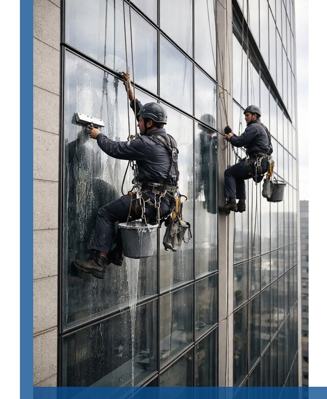 Профессиональная мойка стеклянных фасадов зданий в Ангарске