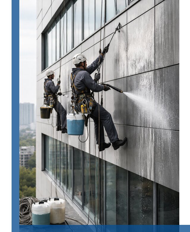 Профессиональная мойка вентилируемых фасадов в Ангарске