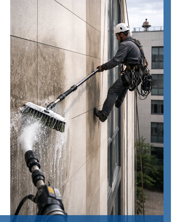 Мойка фасада из керамогранита в Ангарске от 308 р. | ВЫСОТНИК-Нгр