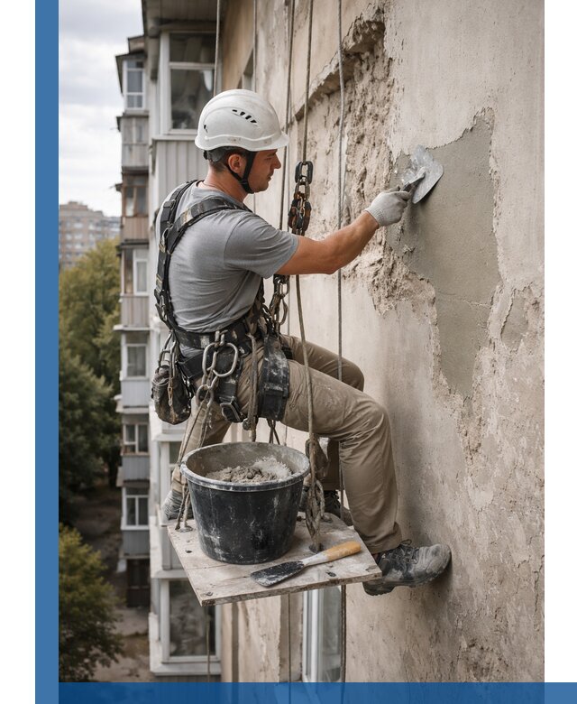 Восстановление фасадной штукатурки в Ангарске с гарантией качества