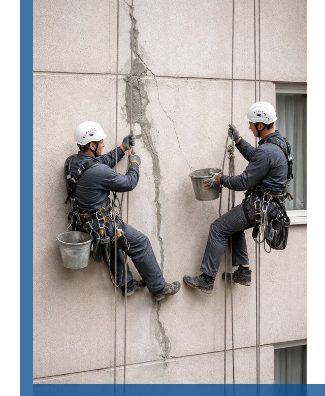 Заделка трещин на фасаде в Ангарске с гарантийным ремонтом