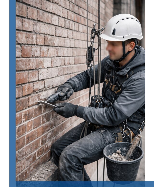 Расшивка кирпичных швов фасадов и стен, ремонт в Ангарске