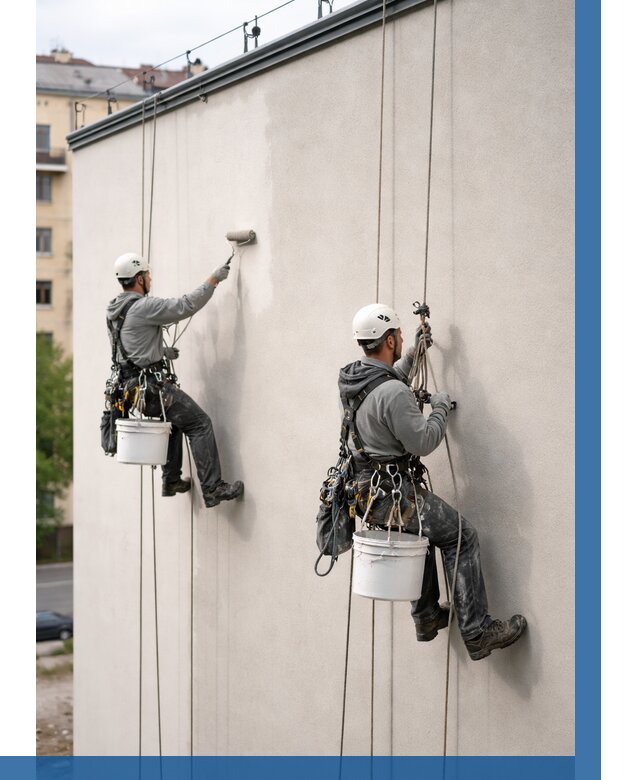 Покраска оштукатуренного фасада в Ангарске от 329 р. | ВЫСОТНИК-Нгр