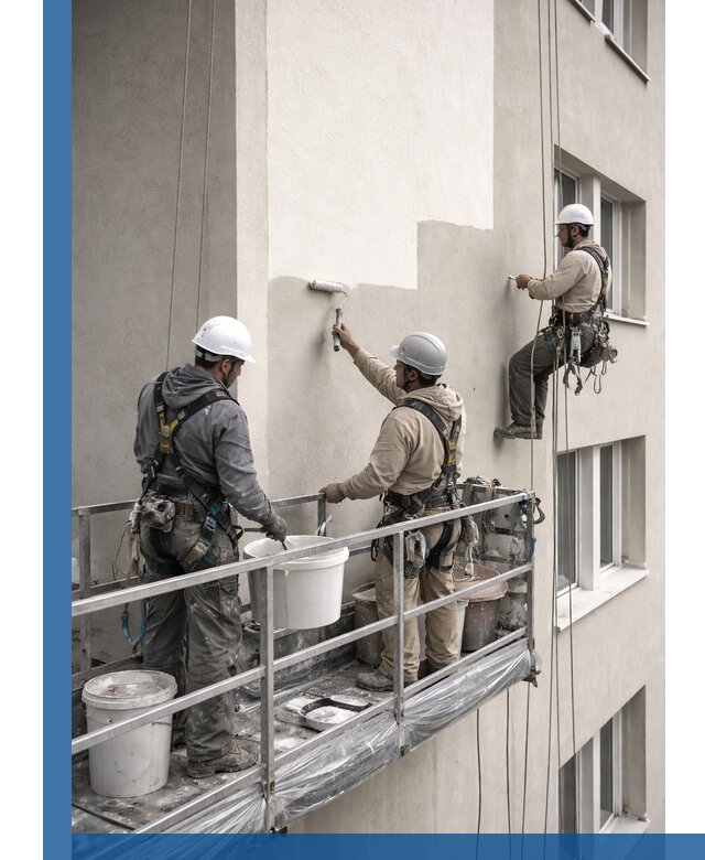 Покраска оштукатуренного фасада в Ангарске под ключ с гарантией