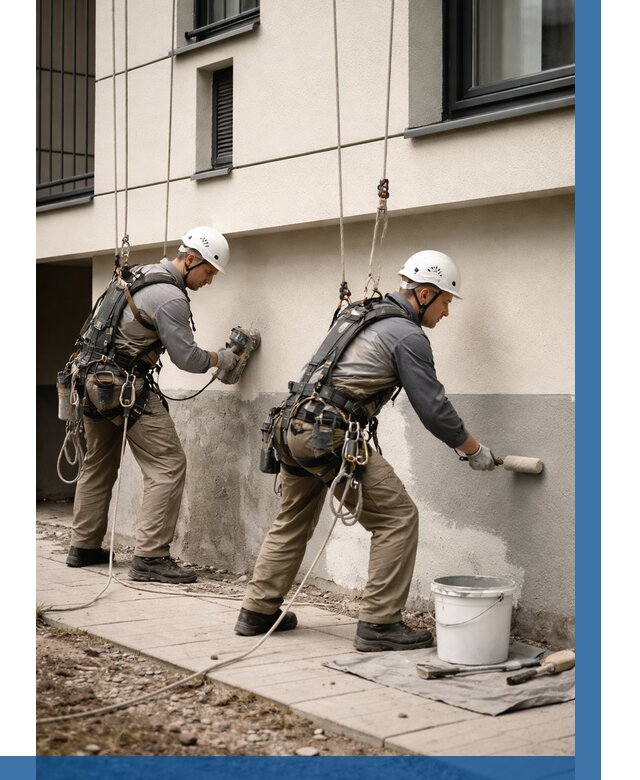 Окраска цоколя здания в Ангарске от 462 р. под ключ | ВЫСОТНИК-Нгр