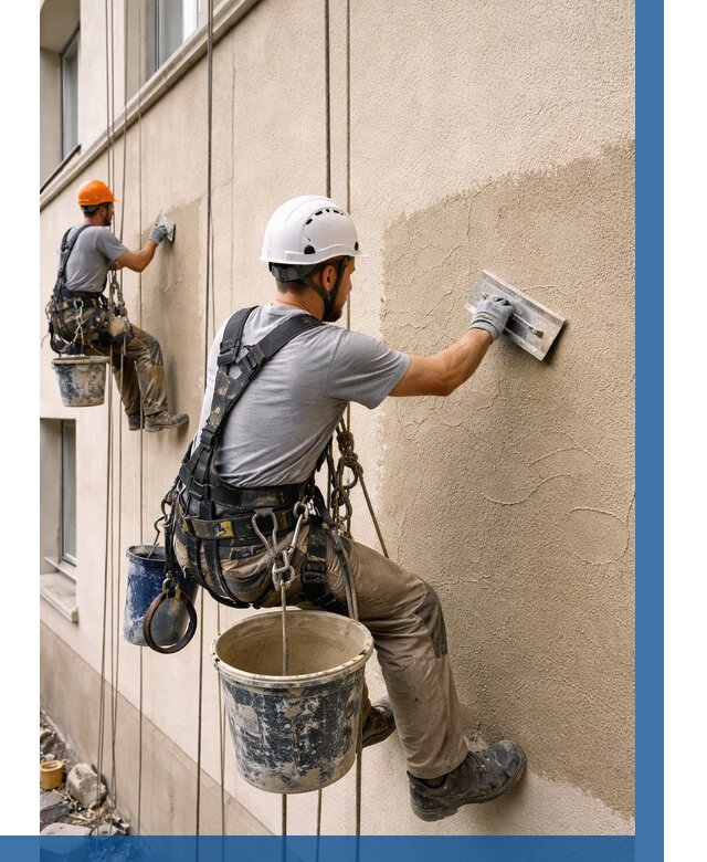 Декоративная штукатурка фасада в Ангарске от 1233 р. | ВЫСОТНИК-Нгр