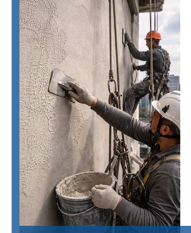 Декоративная штукатурка фасада с утеплением и защитой в Ангарске