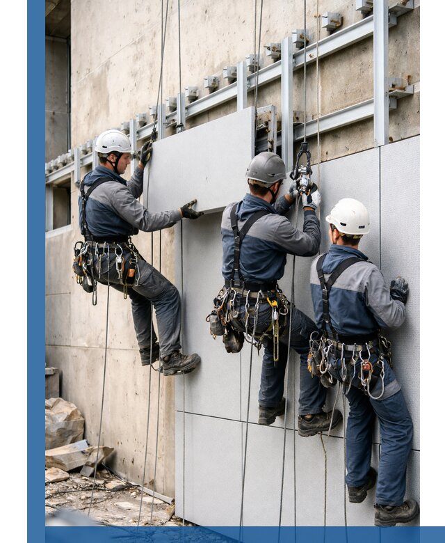 Монтаж вентилируемого фасада в Ангарске под ключ с гарантией качества