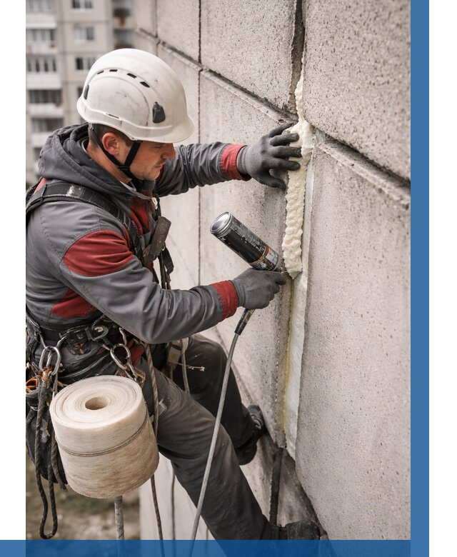 Утепление межпанельных швов в Ангарске от 719 р. | ВЫСОТНИК-Нгр