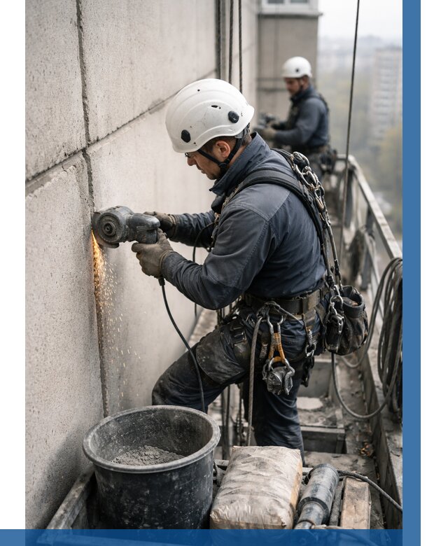 Штробление межпанельных швов в Ангарске от 1233 р. | ВЫСОТНИК-Нгр
