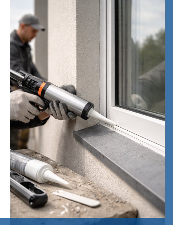 Герметизация монтажных швов окон в Ангарске от 668 р. | ВЫСОТНИК-Нгр