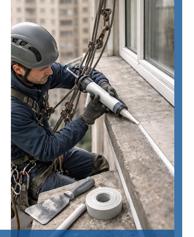 Герметизация балконного козырька в Ангарске от 4623 р. | ВЫСОТНИК-Нгр