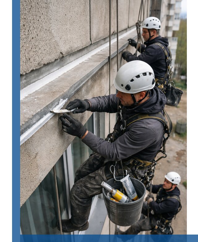 Герметизация примыкания балкона в Ангарске под ключ с гарантией