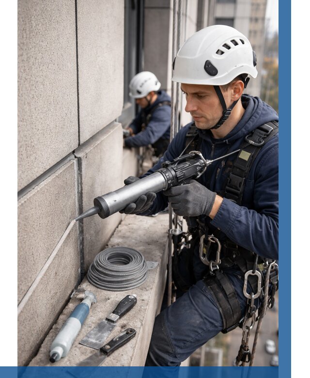 Герметизация деформационных швов фасада в Ангарске от 719 | ВЫСОТНИК-Нгр