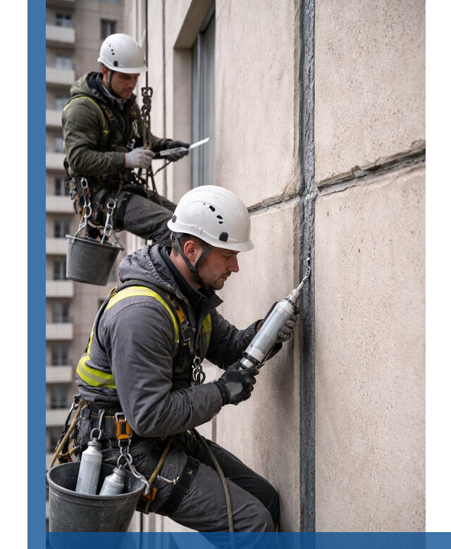 Герметизация деформационных швов фасада в Ангарске качественно