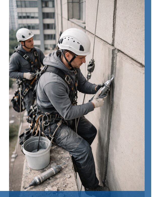 Ремонт деформационных швов здания в Ангарске от 1027 р. | ВЫСОТНИК-Нгр