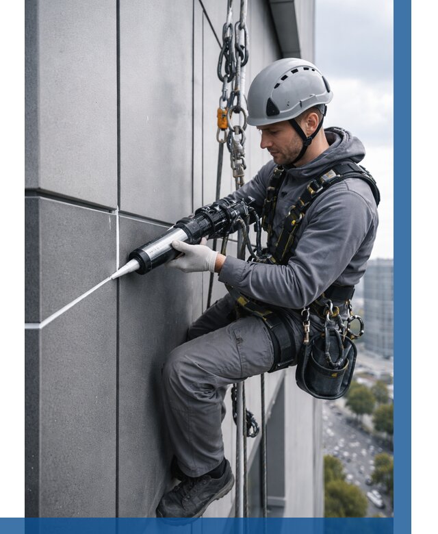 Герметизация стыков фасадных панелей в Ангарске от 6678 р.| ВЫСОТНИК-Нгр