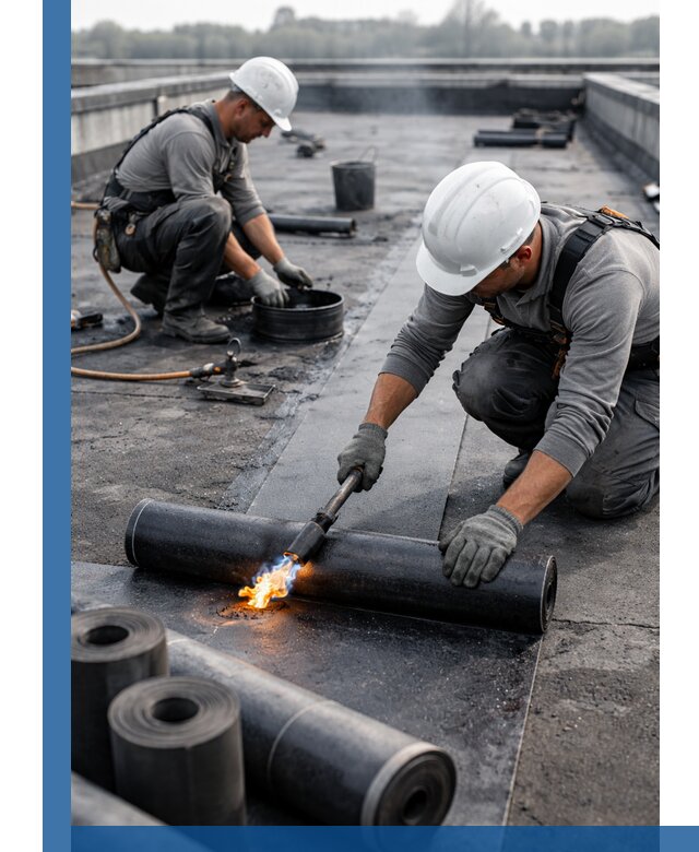 Ремонт рулонной кровли в Ангарске герметизация и восстановление