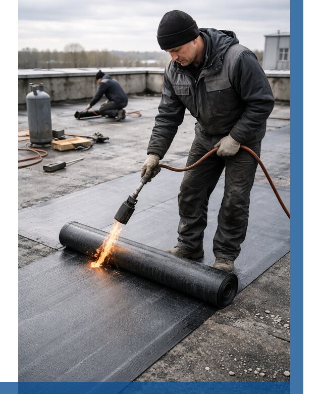 Ремонт наплавляемой кровли в Ангарске от 719 р. | ВЫСОТНИК-Нгр