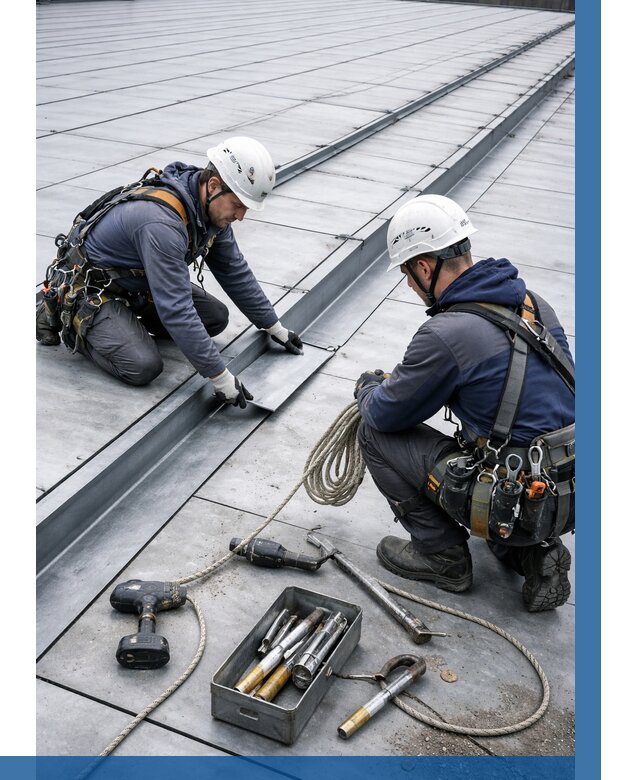 Ремонт фальцевой кровли в Ангарске от 719 р. | ВЫСОТНИК-Нгр