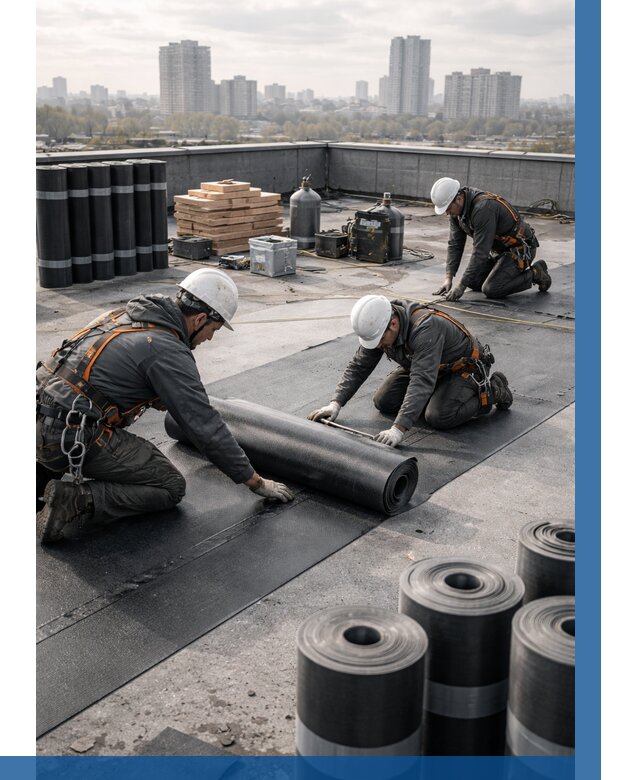 Монтаж мягкой кровли под ключ в Ангарске от 462 р. | ВЫСОТНИК-Нгр