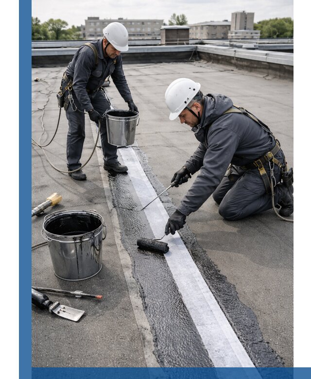 Гидроизоляция кровли мастикой в Ангарске надежная защита