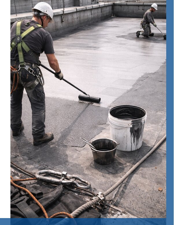 Гидроизоляция кровли жидкой резиной в Ангарске от 514 р. | ВЫСОТНИК-Нгр