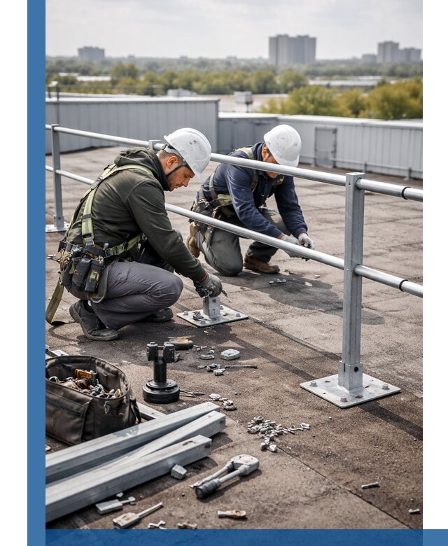 Монтаж кровельного ограждения в Ангарске под ключ с гарантией