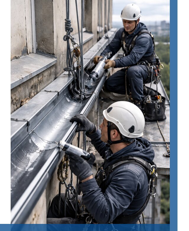 Ремонт водосточных желобов в Ангарске от 6678 р. | ВЫСОТНИК-Нгр