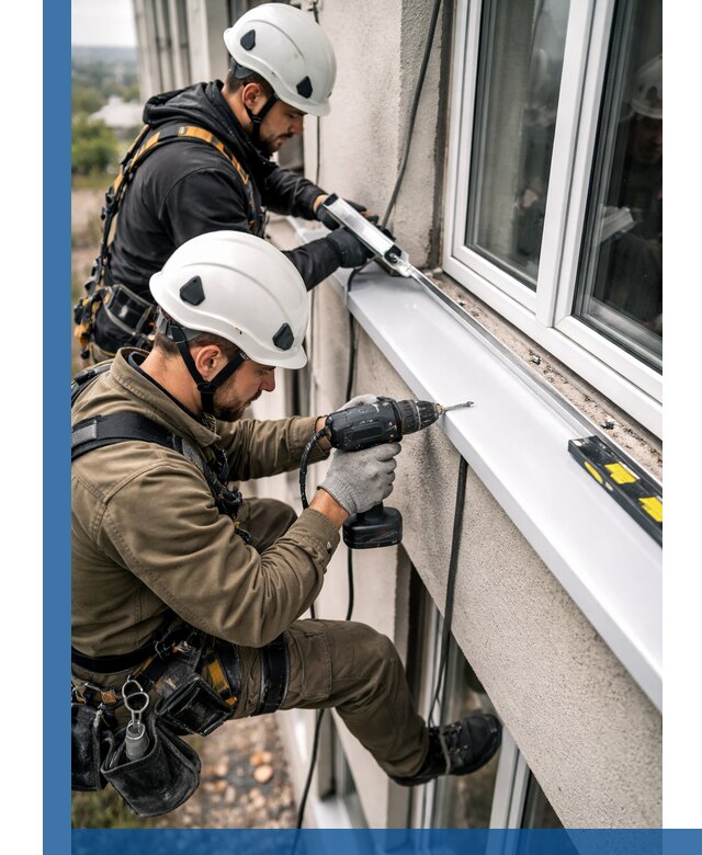 Профессиональный монтаж оконных отливов и отведения воды в Ангарске