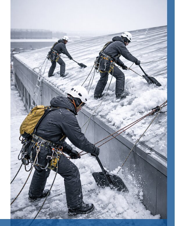 Очистка навесов от снега в Ангарске от 4623 р. | ВЫСОТНИК-Нгр