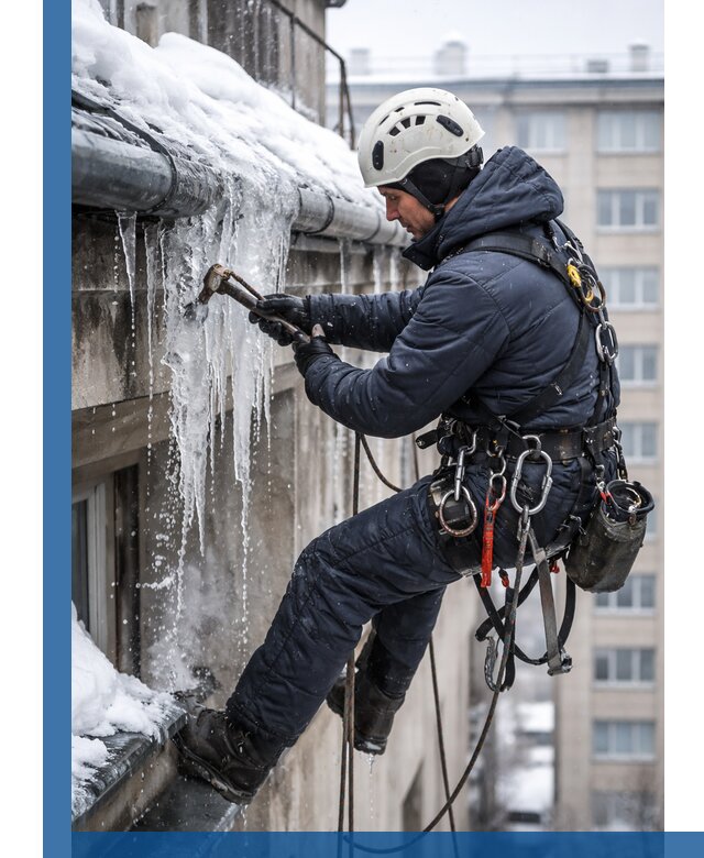 Удаление наледи и чистка водостоков в Ангарске оперативно и безопасно