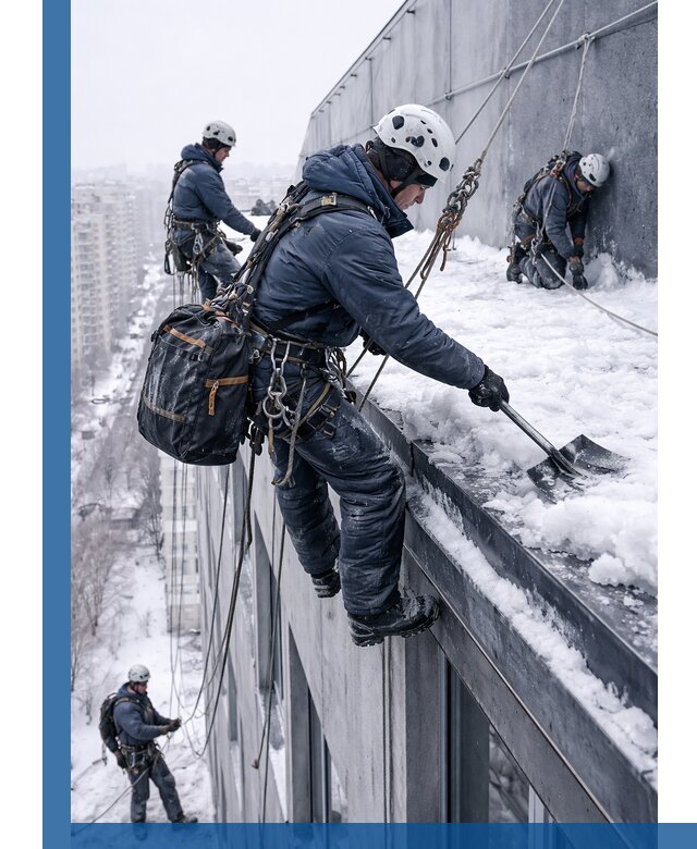 Абонентское обслуживание кровли зимой в Ангарске регулярный уход