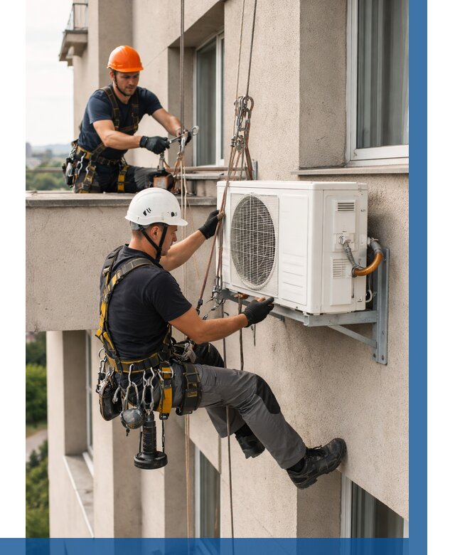 Монтаж внешнего блока кондиционера в Ангарске от 6678 р. | ВЫСОТНИК-Нгр