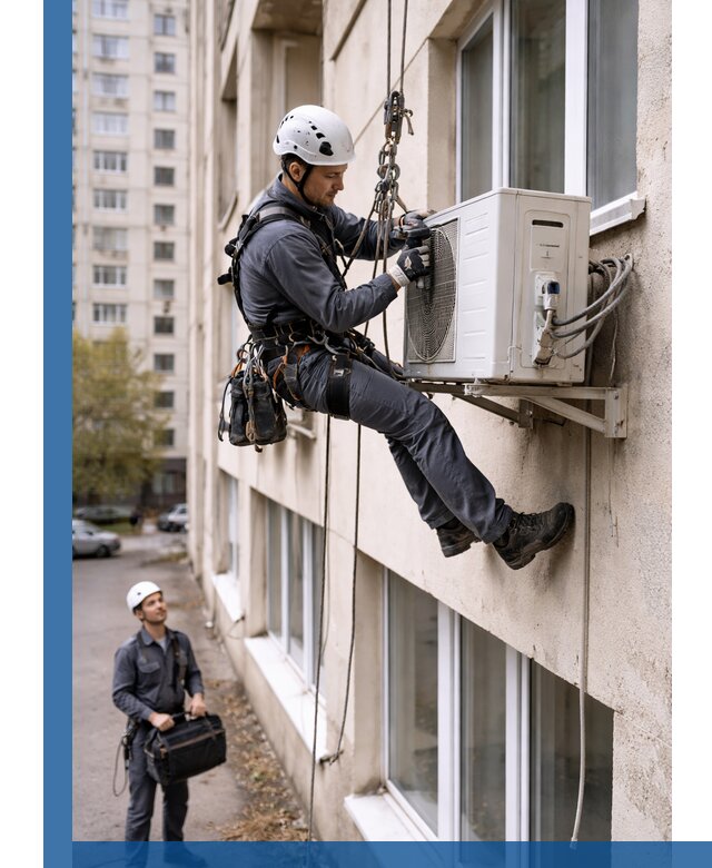 Демонтаж внешнего блока кондиционера в Ангарске профессионально