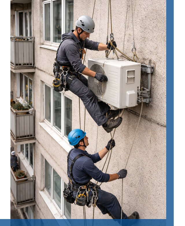 Перенос внешнего блока кондиционера в Ангарске от 9247 р.| ВЫСОТНИК-Нгр