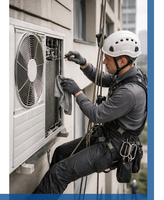 Обслуживание внешнего блока кондиционера в Ангарске от 2774 р.ВЫСОТНИК-Нгр