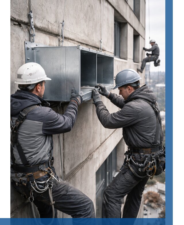 Монтаж вентиляционных коробов в Ангарске от 3082 р. | ВЫСОТНИК-Нгр