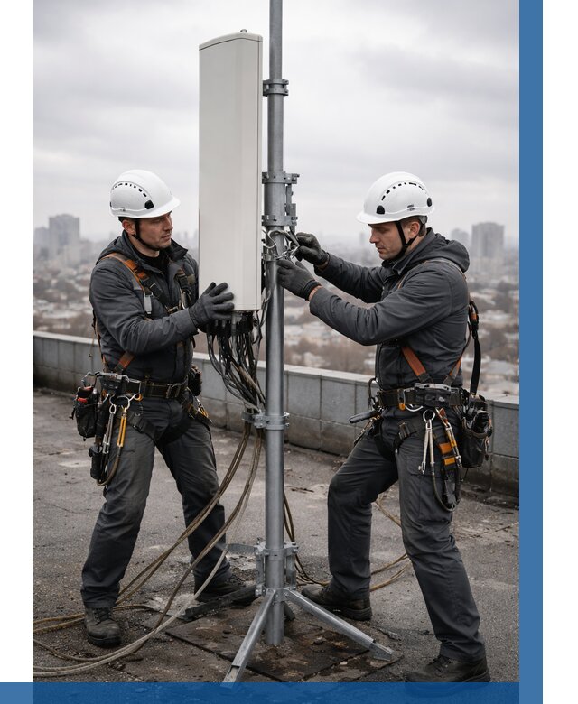 Монтаж антенн связи на крыше в Ангарске от 8733 р. | ВЫСОТНИК-Нгр