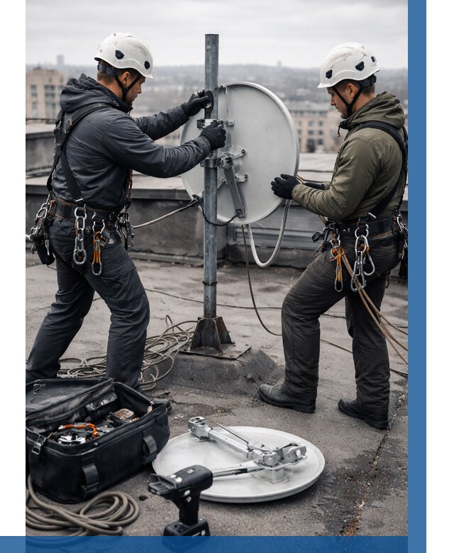 Демонтаж антенн на крыше в Ангарске от 4623 р. | ВЫСОТНИК-Нгр