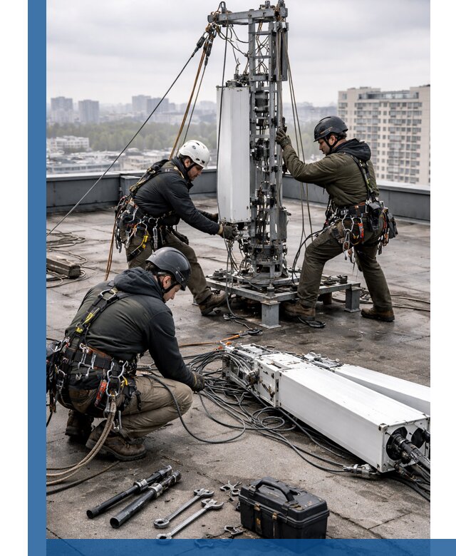 Демонтаж антенн на крыше зданий в Ангарске с гарантией