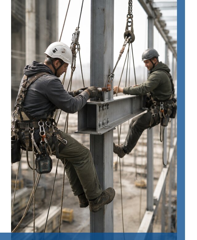 Монтаж металлоконструкций на высоте в Ангарске от 3596 р. | ВЫСОТНИК-Нгр