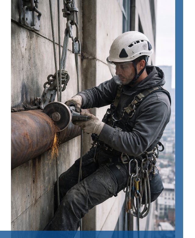 Резка металла на высоте в Ангарске по цене от 4623 р. | ВЫСОТНИК-Нгр