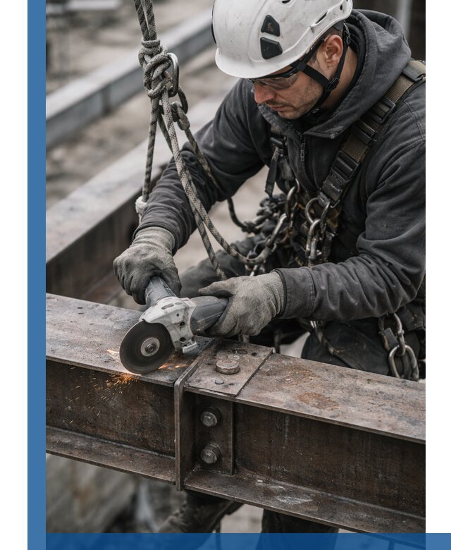 Резка металла на высоте в Ангарске для зданий и конструкций