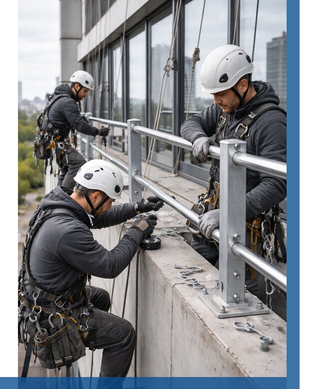Монтаж ограждений на высоте в Ангарске, от 1233 р. | ВЫСОТНИК-Нгр