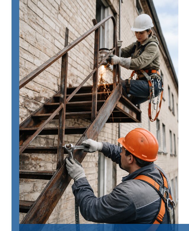 Ремонт и восстановление пожарных лестниц с выездом в Ангарске