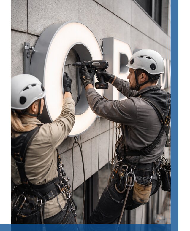 Монтаж световых букв в Ангарске от 3082 р. под ключ ВЫСОТНИК-Нгр