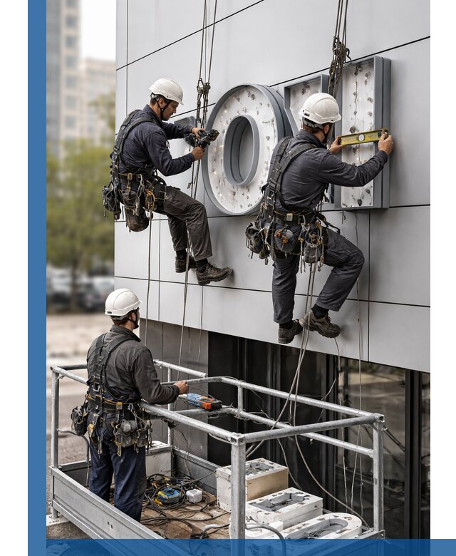 Профессиональный монтаж световых букв в Ангарске под ключ